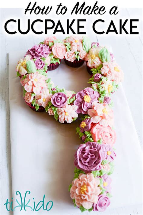 How To Make A Cupcake Cake Shaped Like A Number And Covered In