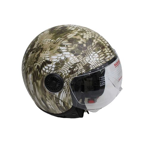 Forest Cobra Pattern Abs Unique Motorcycle Helmet Adult Universal Full