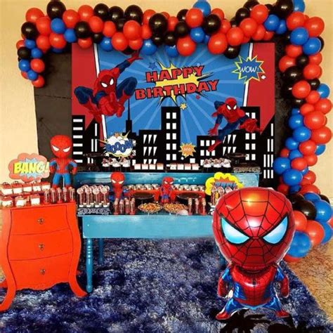 Spider Man Birthday Party Balloon Kit Set Spider Man Theme Etsy