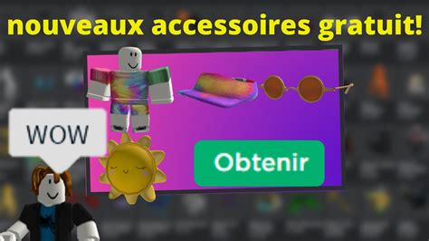 Nouveaux Accessoires Gratuit Dans Roblox Youtube