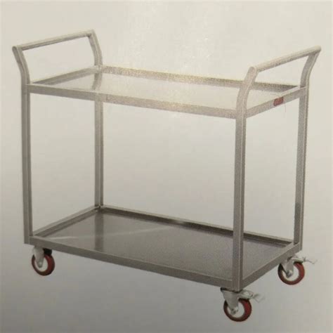 Heavy Duty 2 Shelves Stainless Steel Kitchen Trolley Carrying Food