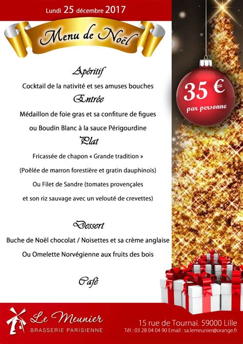 Id E Pour Formuler Un Menu De Noel Cadeau Noel