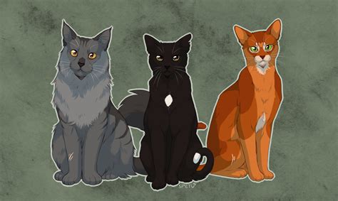 Warrior Cats Firestar Graystripe And Ravenpaw