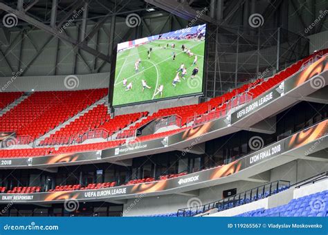 LYON, FRANCE - 16 May, 2018: Lyon Stadium in Detail during the F ...