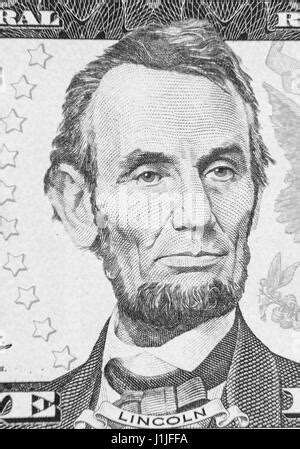 Abraham Lincoln on five dollar bill Stock Photo: 172429568 - Alamy