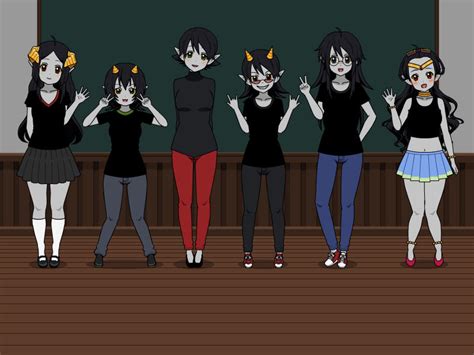 Homestuck Troll Girls By Caecii On Deviantart