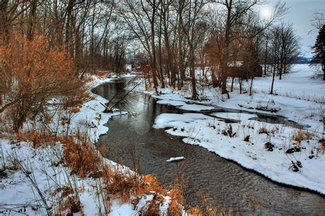 winter, River, Forest, Trees, Landscape Wallpapers HD / Desktop and ...