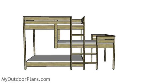 Triple Bunk Bed Plans Myoutdoorplans Free Woodworking Plans And Projects Diy Shed Wooden