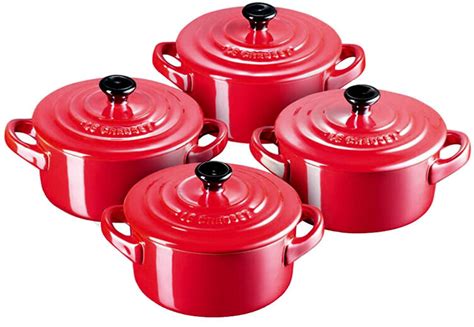 Le Creuset Mini Cocotte 4er Set Kirschrot Metallic Ab 59 99