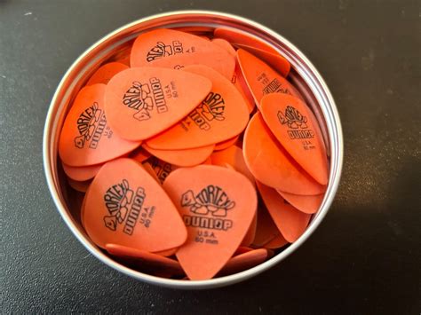 Dunlop Guitar Picks Tortex 141 Count 60mm Orange Light 418R60 EBay