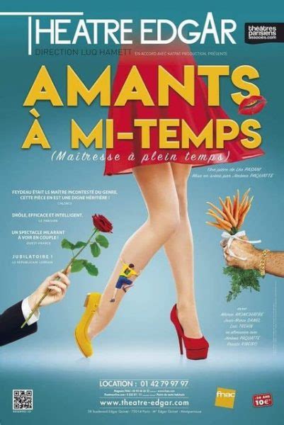 Théâtre Edgar infos spectacles Amants à mi temps A partir du 11