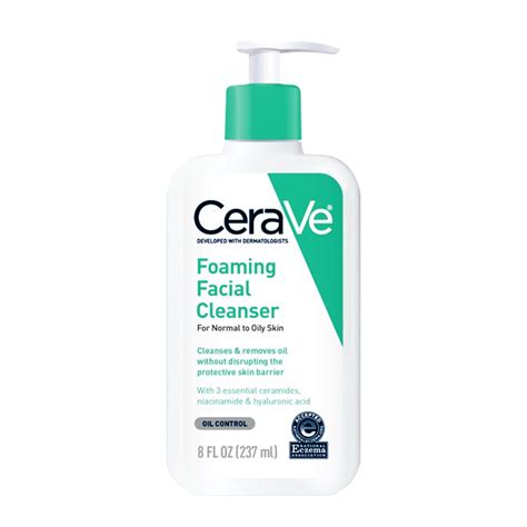 Cerave Foaming Facial Cleanser For Normal To Oily Skin 8 Fl Oz 237ml