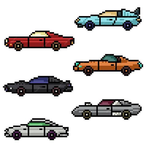premium vector pixel art fancy custom car