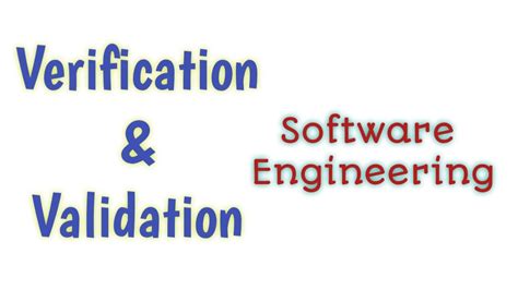 Verification And Validation Software Engineeringtesting Concept Youtube