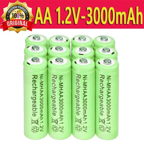 Rechargeable Battery AA 1 2V 3000mAh Ni MH 100 Original Brand New High