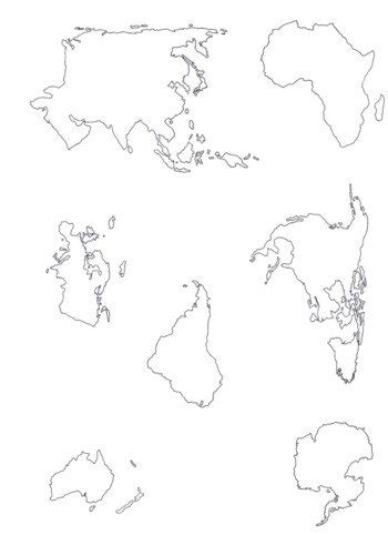 Weltkarte Umrisse Zum Ausschneiden Weltkarte Kontinente Selten