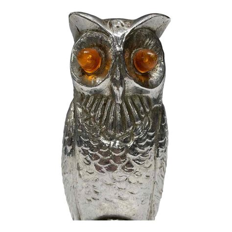 Vintage Illuminated Chrome Owl Hood Ornament Auction