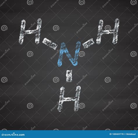 Ammonia Nh3 Molecule Chemical Structure Stock Illustration