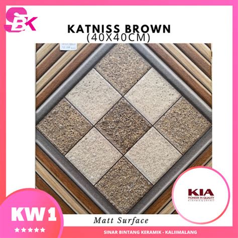 Jual Keramik Teras 40x40 Kattniss Brown Jakarta Timur Sinar Bintang