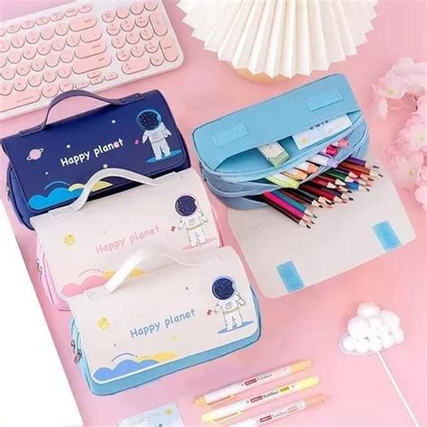 Lapiceras Kawaii Estuchera Organizadora De Colores Lapices Meses Sin