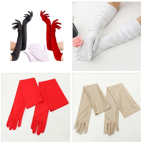 White Lace Glove Classic Adult Black White Red Grey Skin Operaelbow