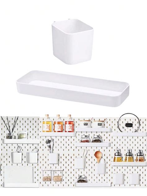 Shein Basic Living Pc Storage Bin Organize Cutlery In Pegboard