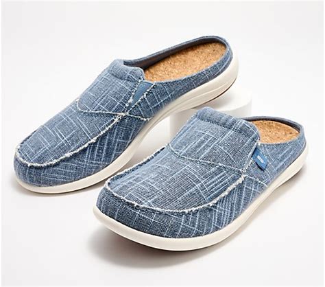 Revitalign Orthotic Textured Mules Siesta Canvas