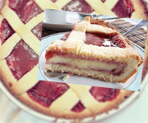 CROSTATA DELLA NONNA CREMA E MARMELLATA Dolce Ripieno Cremoso