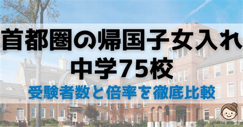 【2025年最新保存版】首都圏の帰国子女入れ中学75校の受験者数と倍率を徹底比較 帰国子女ラボ