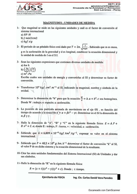 Solution Ejercicios De Magnitudes Studypool