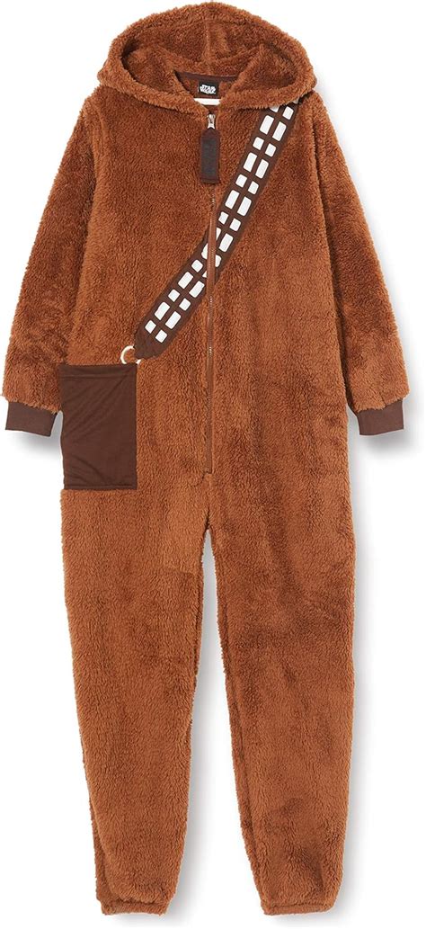 Chewbacca Kids Onesie Boys Star Wars Hooded Jumpsuit Uk