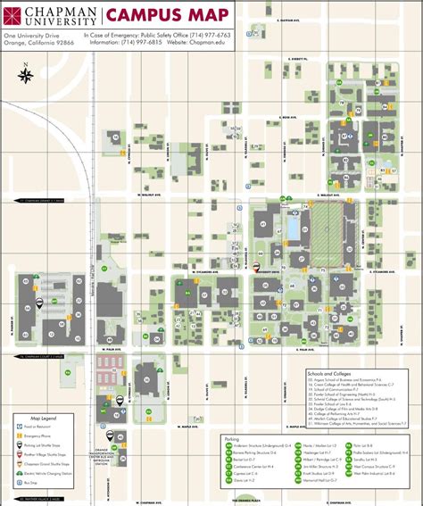 Chapman University Campus Map - Aloise Marcella