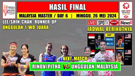 Hasil Final Malaysia Master Hari Ini Unggulan Wd Juara Next