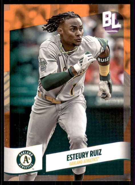 2024 Big League Base Common Electric Orange Foil 101 Esteury Ruiz EBay