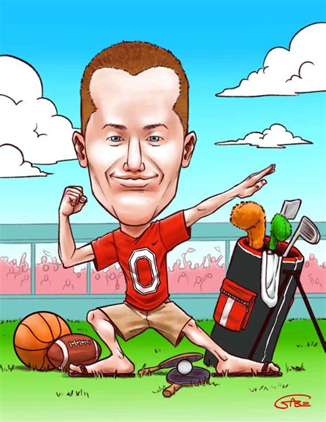 Artstation Caricature Art Ohio State Buckeyes Fan