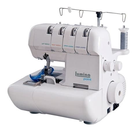 M Quina De Coser Overlock Lumina Point Portable Blanca Y Celeste V