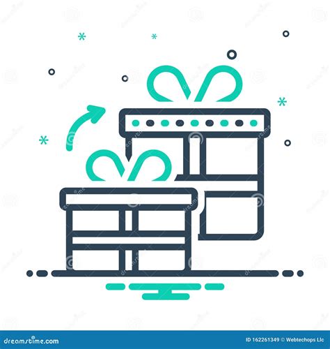 Icono De Mezcla Para Obtener Regalos Carenado Y Generosidad Stock De