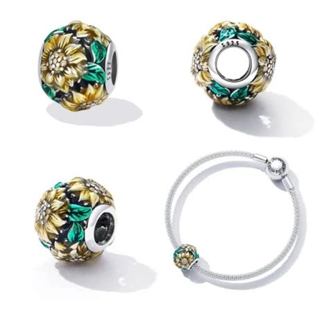 Charms do Pandora CHARMS SŁONECZNIK Moda Trusky