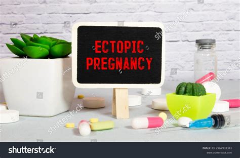 Blurred Silhouette Naked Woman Text Ectopic Stock Photo