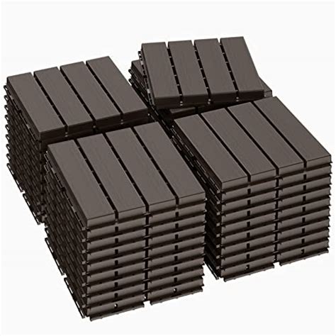 Goovilla Plastic Interlocking Deck Tiles Pack Patio Deck Tiles