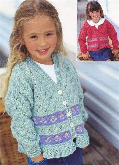 Knitted Cardigan For Girl Pattern Automatic Pdf Download Etsy