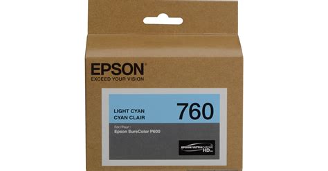 Epson T760 Light Cyan Ultrachrome HD Ink Cartridge T760520 B H