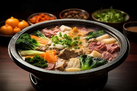 Premium Ai Image A Japanese Hot Pot Experience