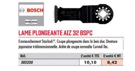 Promo Lame Plongeante Aiz Bspc Bosch Chez Bigmat Icatalogue Fr