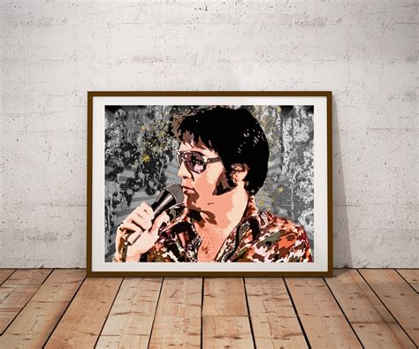 Elvis Presley Print Or Canvas Music Legend Wall Art Etsy