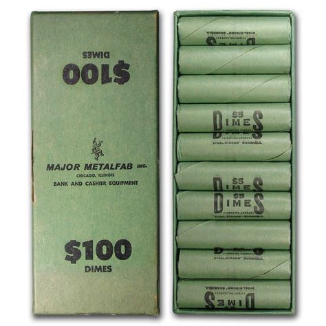 Buy 1963 Roosevelt Dimes $100 Banked Wrapped Roll Box | APMEX