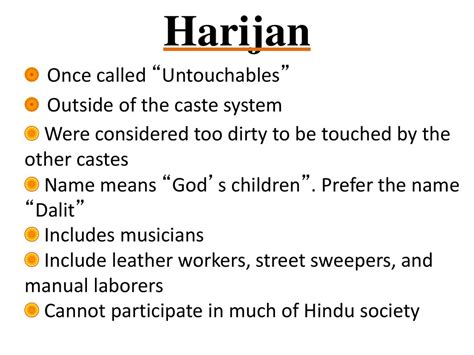 Harijans Caste