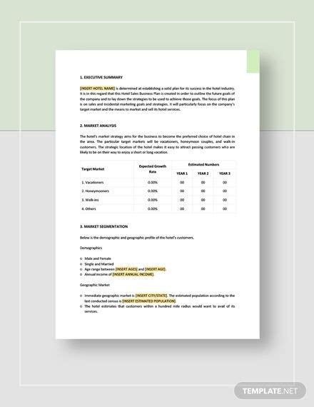 20 Hotel Marketing Plan Template