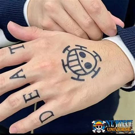 Trafalgar Law Hand Tattoo Death Sticker Cosplay One Piece Universe Store