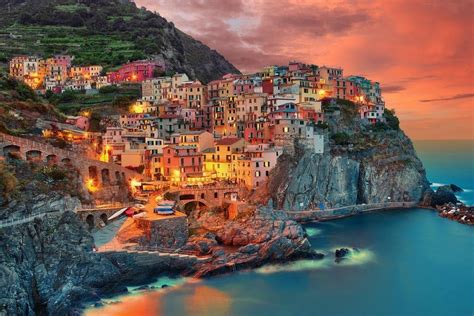 Amazon Cinque Terre Manarola Italy Cliff Homes Landscape Photo